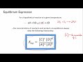 Equilibrium Constants in Chemical Reactions