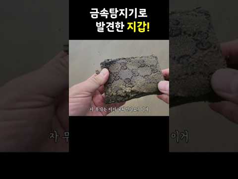 금속탐지기로 발견한 지갑! 얼마가 들어있을까?