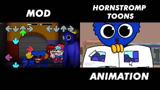 Huggy Wuggy vs BLUE 🎤 FNF Playtime but Rainbow Friends Animation x Game