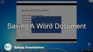 Saving A Word Document