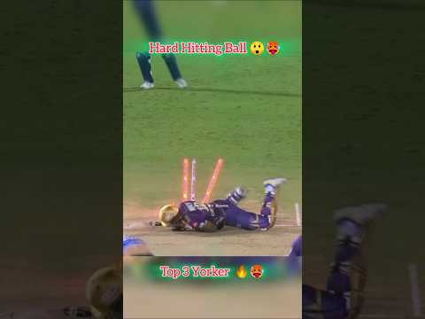 Top 3 Hard Hitting Yorker 🔥🥵 || #shorts #cricket #yorkerking