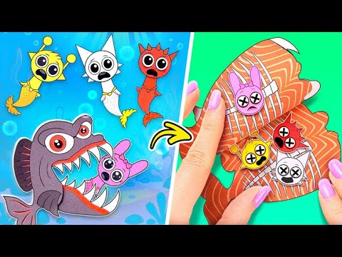¡Gatos Sprunki VS Sirenas Sprunki! *Libro-juego gigante de otro universo*