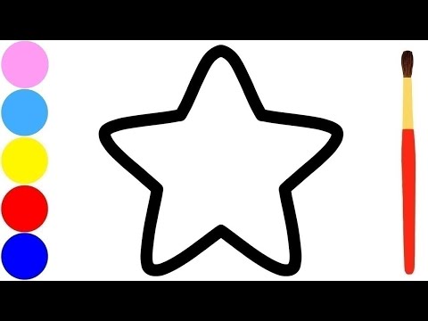 How to Draw Stars Easy Coloring and Drawing for Kids Toddlers