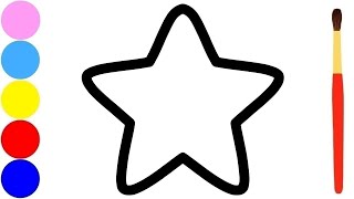 How to Draw Stars Easy Coloring and Drawing for Kids Toddlers