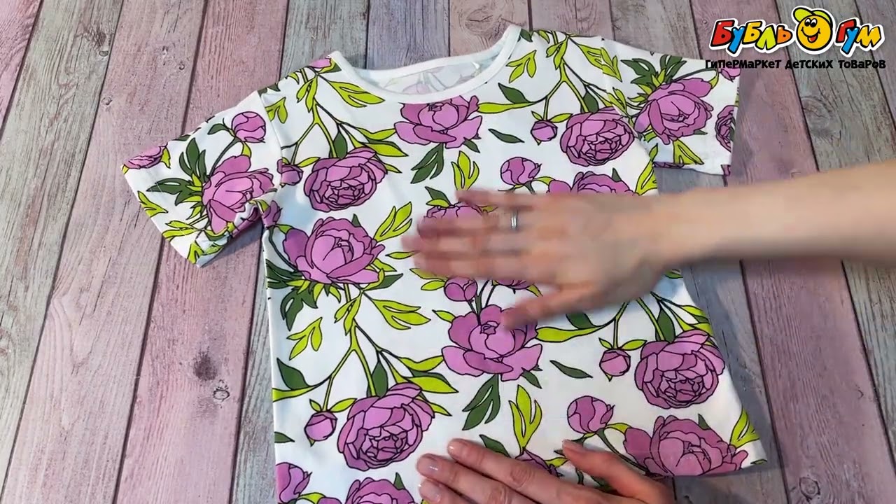 Футболка Lanson Kids с рисунком кусты пионов белая - видео
