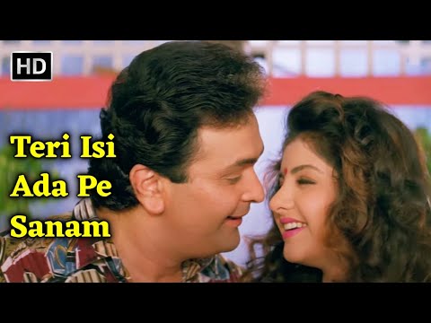 Teri Isi Ada Pe Sanam (HD) | Deewana (1992) | Rishi Kapoor, Divya Bharti | Kumar Sanu Romantic Songs