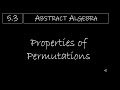 Permutation Properties and Concepts