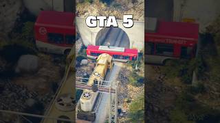 Esto Pasa si Tapamos el Tunel del Tren con un Bus en GTA 5 😮👀 #gta5 #gtav #gta