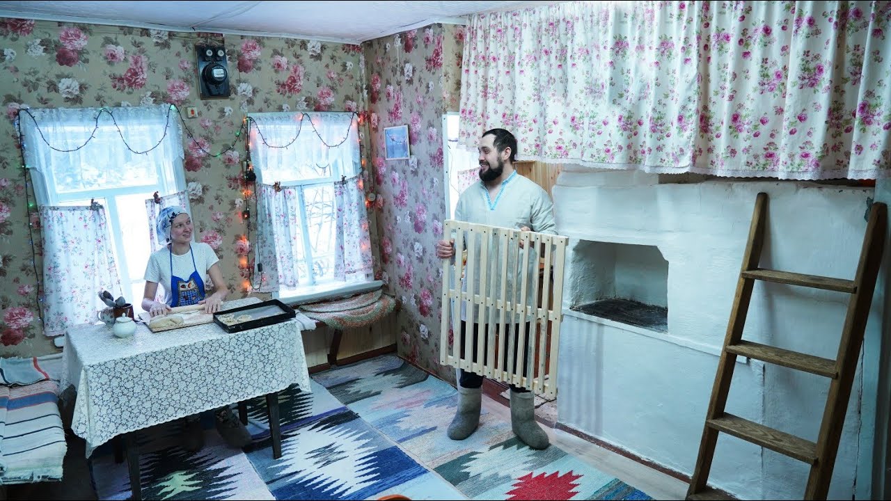 Жизнь в уральской глубинке - сочные перепечи и сушилка на русскую печь