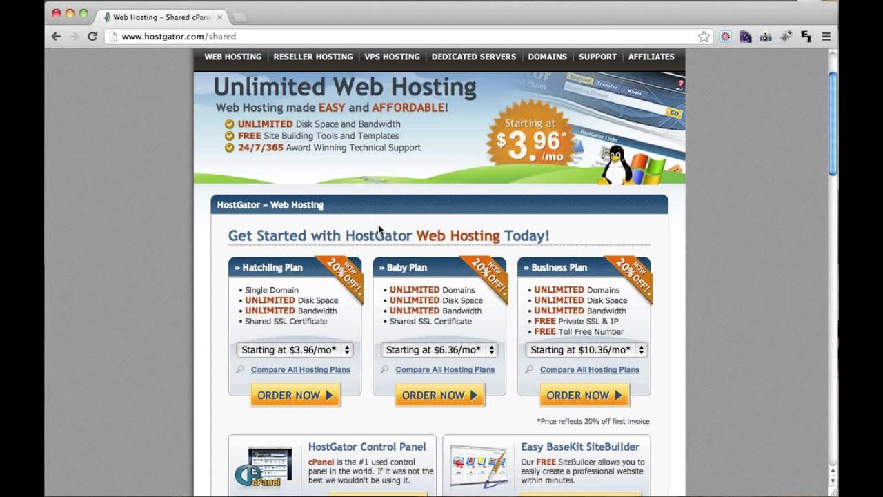Get a Domain Name and Hosting With Hostgator - Update! - Tyler Moore
