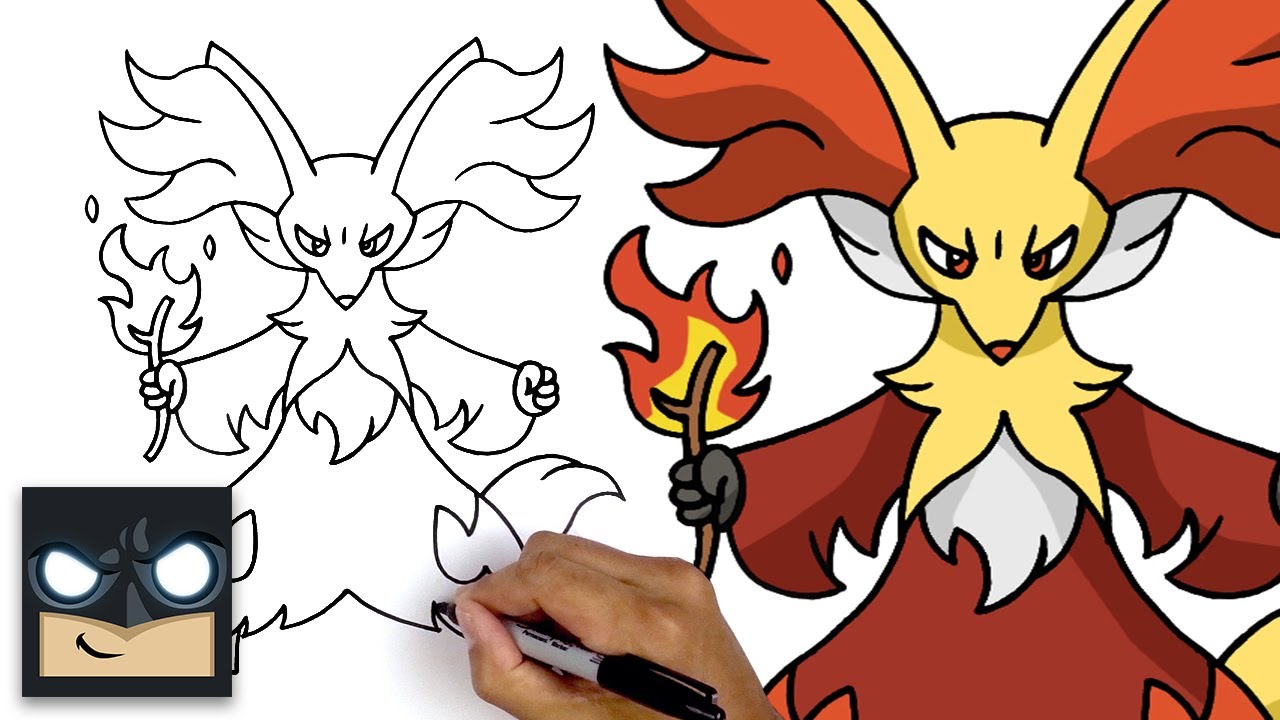 How To Draw Pokemon - Delphox -- Pokemon Drawing for Beginners