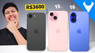 Qual MELHOR? iPhone 15 vs iPhone 16E vs iPhone 16 para 2025?