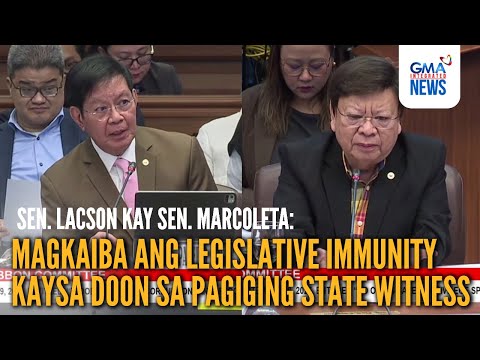 Sen. Lacson at Sen. Marcoleta, nagkasagutan ukol sa legislative immunity | GMA Integrated News