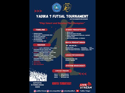 Tournament Futsal Yadika 7 CUP Tingkat SLTP Se Kab