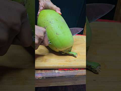fully Shell coconut cutting skills. Sell in usa market for US$31 dollar #satisfying #asmr