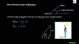 Word problem when one Side and Angle of Elevation are Given