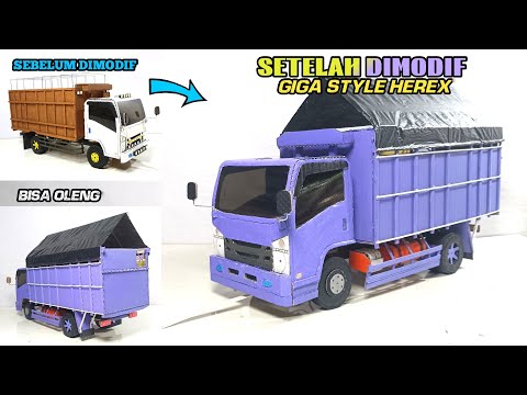 MODIF TRUK GIGA KALIMANTAN JADI TRUK JAVA HEREX || BISA OLENG DARI KARDUS