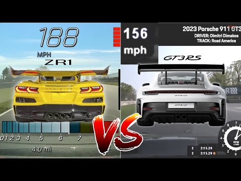 2025 Corvette ZR1 vs 2023 Porsche 911 GT3 RS Road America Showdown