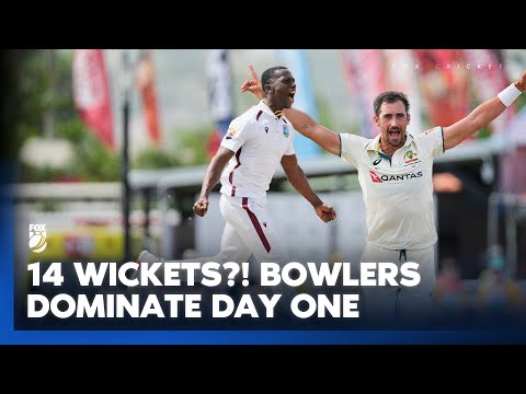 ALL 14 Wickets on Day One! Fast bowlers steals the show in the Caribbean I West Indies v Australia