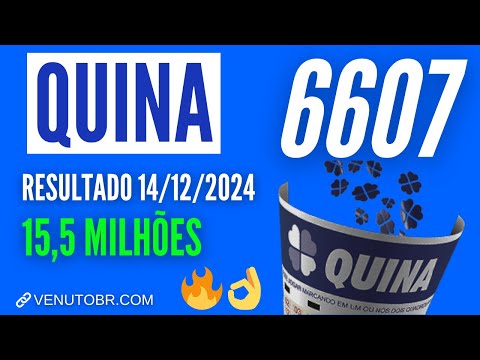 🍀 Resultado Quina 6607, confira a Quina de hoje 14/12