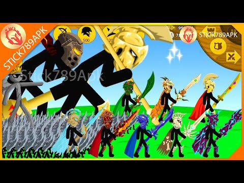 STICK FIGURE MERCENARY ALL SKINS VS ALL SKINS SPEARTON BOSS | Stick War Legacy Mod | Stick789Apk