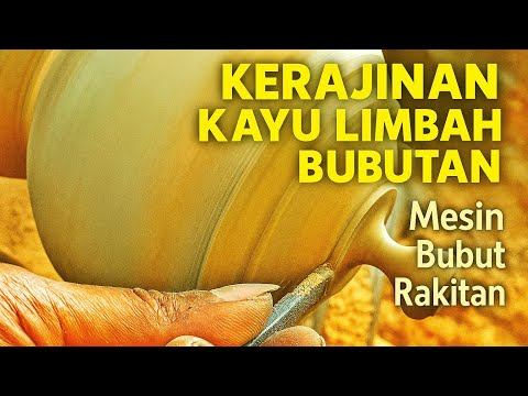 Dari Lim bah Kayu Jadi Karya Seni! Proses Bubut Manual Bikin Takjub