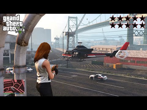 GTA 5 - Anita Mendoza’s TEN STAR COP BATTLE At The ELYSIAN ISLAND WAREHOUSE (GTA V Funny Moments)