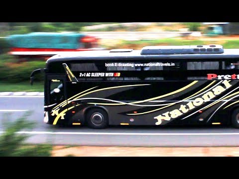 40 High Speed Volvo Scania Mercedes Benz Buses in Bangalore - SRS, VRL, National, Jabbar