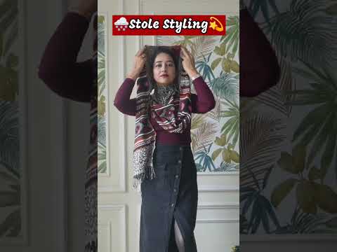 🌨️ Stole Styling💫 #trendingshorts #stylinginspo #shorts #fashionstyle #scarfstyling