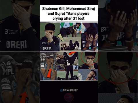 Shubman Gill, Mohammad Siraj and Gujrat Titans players crying after GT lost Eliminator against MI
