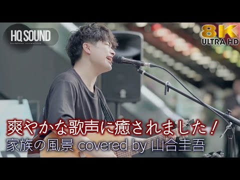 【 歌うま 】爽やかな歌声に癒されました！  家族の風景 / ハナレグミ（ covered by 山合圭吾 ）「MUSIC BUSKER IN UMEKITA」より 🎧推奨 高音質 8K映像