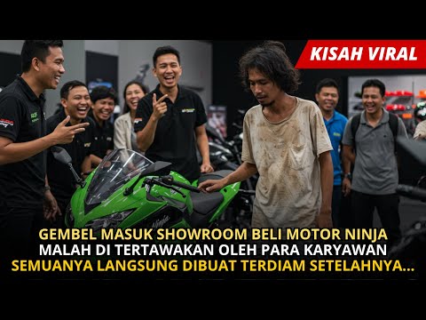 GEMBEL BELI MOTOR NINJA MALAH DITERTAWAKAN OLEH PEGAWAI SHOWROOM, TAK DISANGKA TERNYATA GEMBEL ITU !