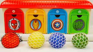 Satisfying Video | How I Made 4 Color ASMR Garage 6 Rainbow Path With Beads FROM Stress Balls ASMR