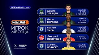 Winline игрок месяца | Ноябрь – декабрь 2025 | Кандидаты
