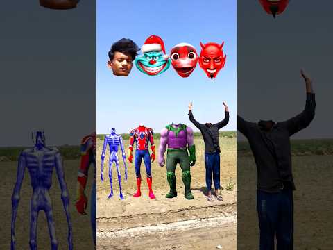 Blue Siren, Spiderman, Dancing Thonose & Me Correct head Matching | new Magical-Game Funny VFX 😅