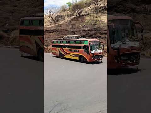 HARIYALA GHAT ✨💞40 GAV GHAT✨ PRAJAPAT TRAVELS GHAT SE UTARTI HUI✨LILAN SINGARE ✨#lilan #viral #bus