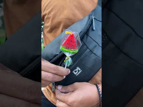 Sharing wat3rm3lon lolipop candy with manggots #shorts