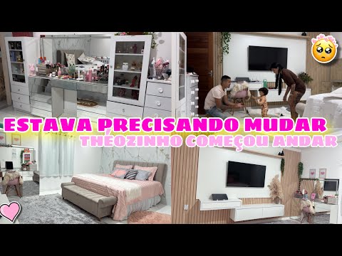 MUDANÇAS SÃO NECESSÁRIAS!!|| FAXINA e ORGANIZAÇÃO NO MEU QUARTO|| THÉO ANDOU PELA PRIMEIRA VEZ🥹❤️