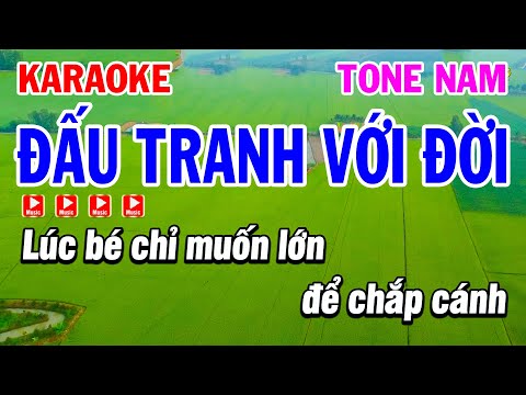 Karaoke Đấu Tranh Với Đời Tone Nam Nhạc Hoa Lời Việt Đoàn Lâm | Karaoke Phi Long