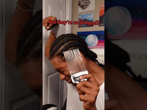 Why do braids itch so much? #afro #curls #curlyhair #hairstyles #braids #afrohairstyles #blackhair