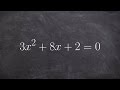 Finding Real Irrational Roots with the Quadratic Formula