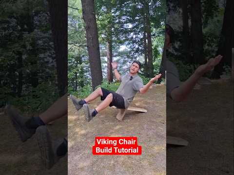 DIY Viking Chair build tutorial free plans! #Viking #chair #diyproject #diybuild #woodwork #tools