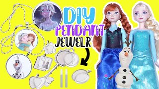 Disney Frozen DIY Pendant Jewelry Craft Activity Kit for Kids with Dolls