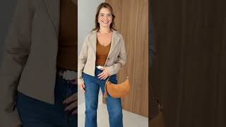 Vídeo adicional 3 do item Regata Nina Tricot - Caqui - Básica com Estilo e Toque Sofisticado