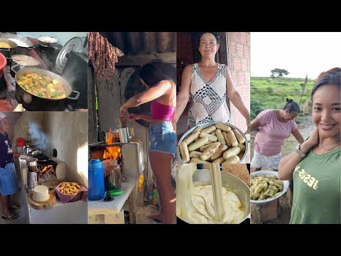 COMIDAS da ROÇA no FOGÃO a LENHA. Comida de verdade caipira raiz.