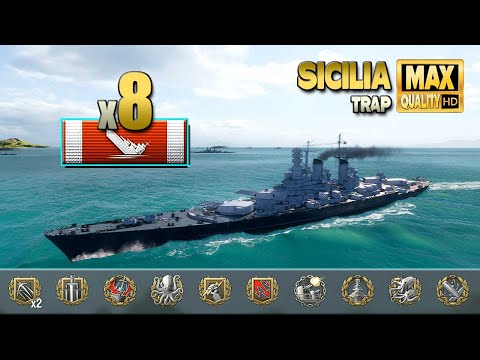 Battleship Sicilia  Excellent gaming   World of Warships