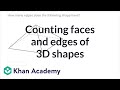 Counting Faces and Edges of 3D Shapes