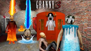 Granny 3 But I have Super Power | Full Gameplay Train Escape🚂