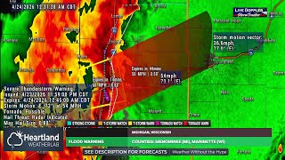 Tornado & Thundertorm Tracking: Oklahoma, Missouri, and Iowa - April 24, 2026
