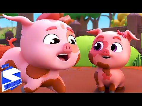 Five Little Pigs, पाँच छोटे सूअर, Bus Ke Pahiye, Kids Rhymes and Baby Cartoon